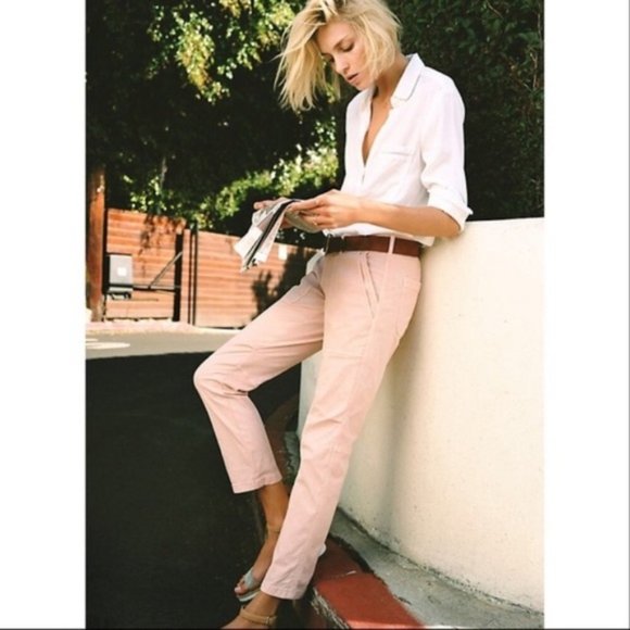 Anthropologie Pants - ANTHROPOLOGIE WANDERER UTILITY PANTS PINK 29